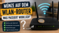 Münze auf dem WLAN-Router