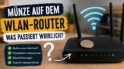 Münze auf dem WLAN-Router