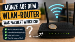 Münze auf dem WLAN-Router